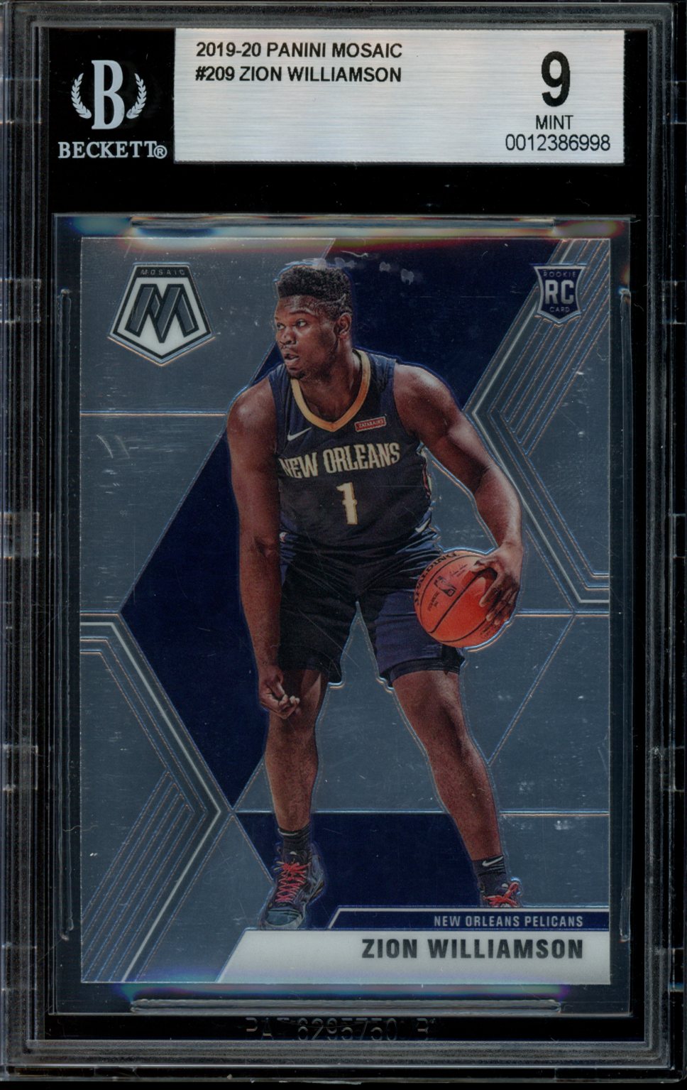 Zion Williamson 2019-20 Panini Mosaic RC BGS 9