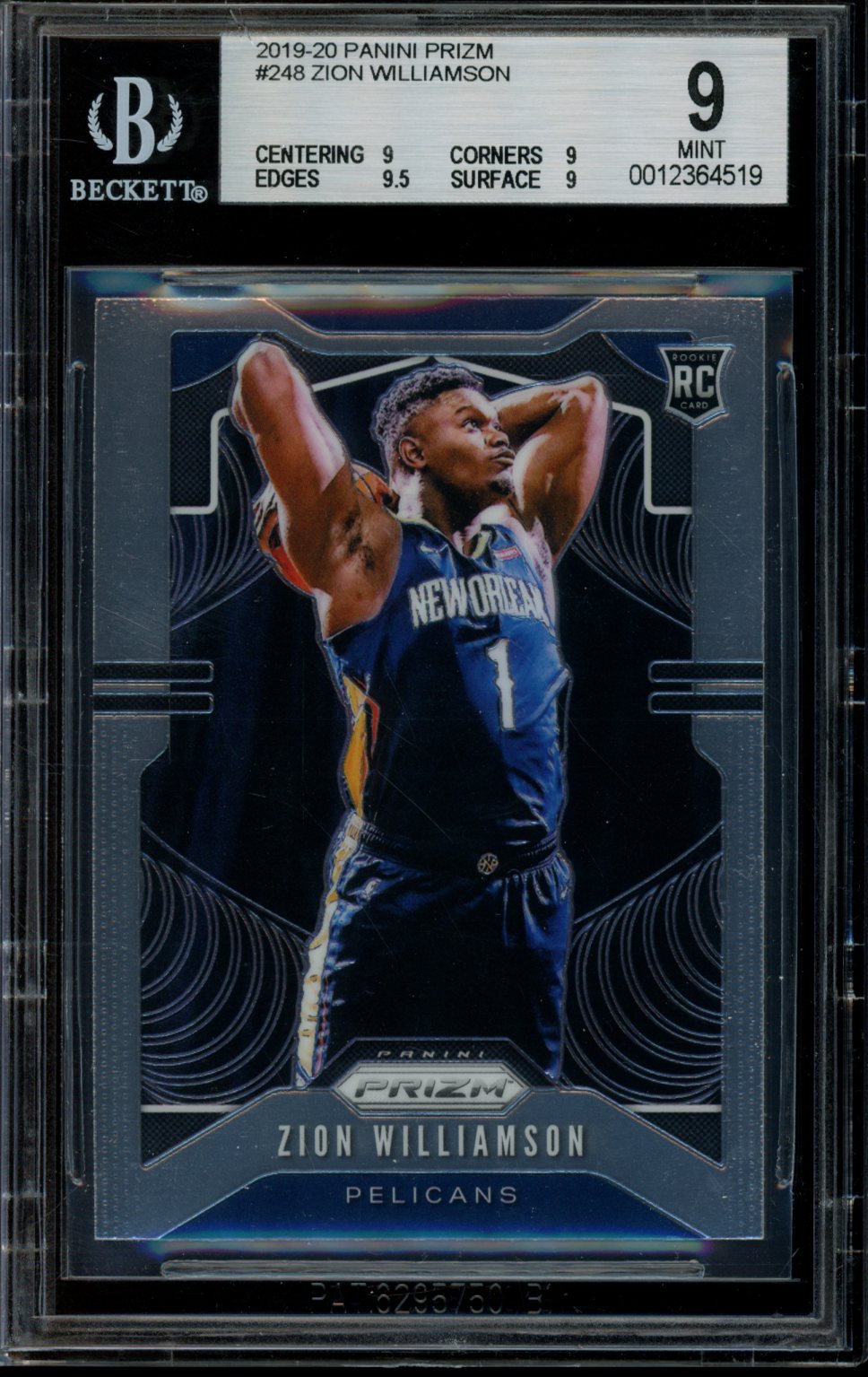 Zion Williamson 2019-20 Panini Prizm RC BGS 9