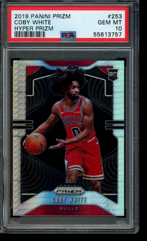 Coby White 2019-20 Panini Prizm Hyper Prizm RC PSA 10