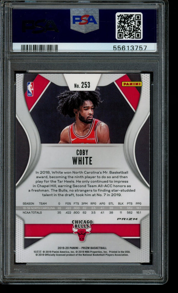 Coby White 2019-20 Panini Prizm Hyper Prizm RC PSA 10