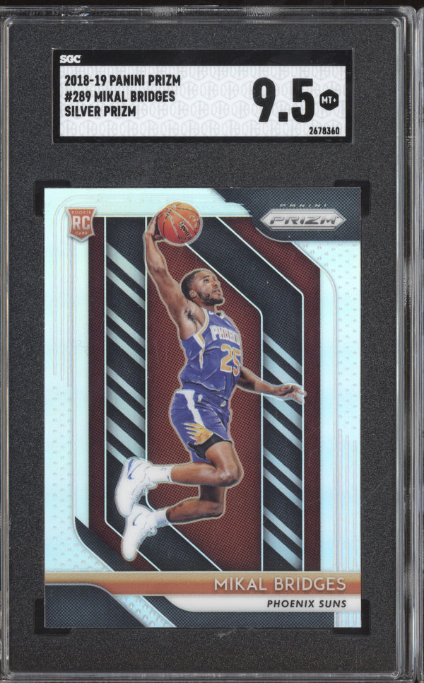 Mikal Bridges 2018-19 Panini Prizm 289 Silver RC SGC 9.5