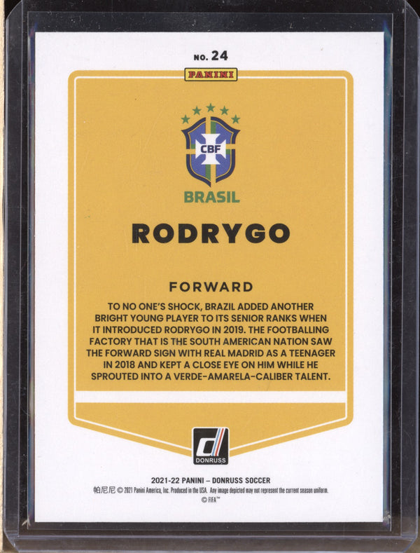 Rodrygo 2021-22 Panini Donruss 24 Holo Orange Laser