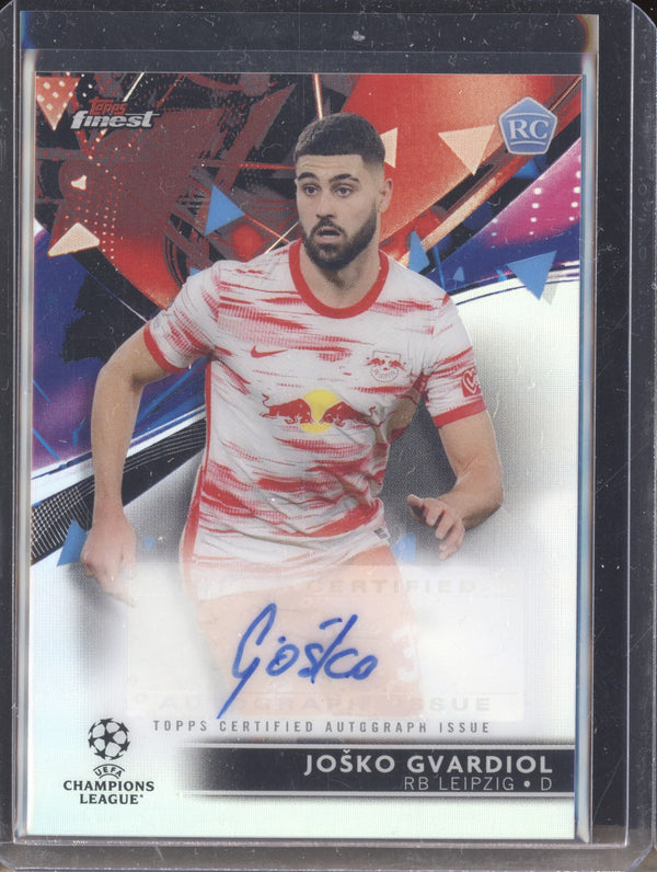 Josko Gvardiol 2021-22 Topps Finest UCL BA-GV Autograph RC