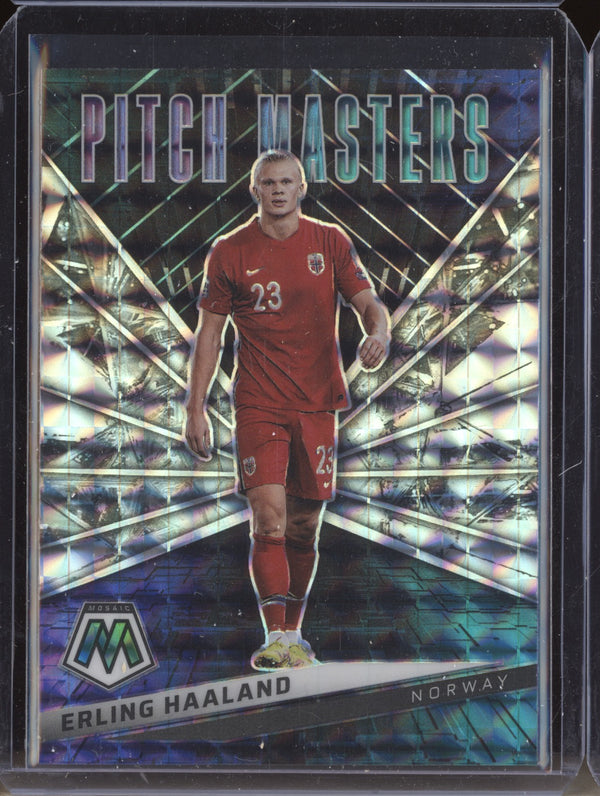 Erling Haaland 2022 Panini Mosaic RTWC 4 Pitch Masters Mosaic