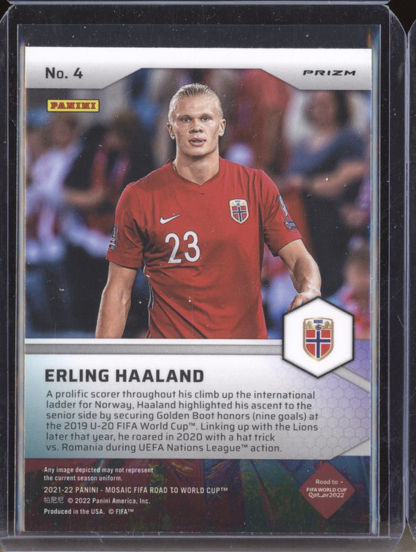 Erling Haaland 2022 Panini Mosaic RTWC 4 Pitch Masters Mosaic