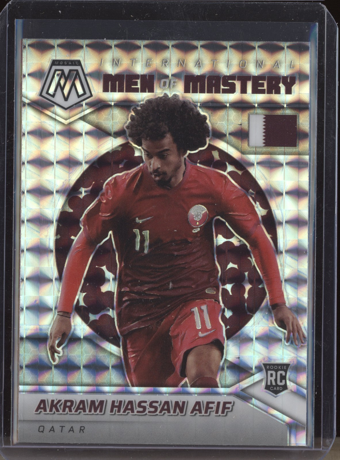 Akram Hassan Afif 2022 Panini Mosaic RTWC 31 Men of Mastery Mosaic RC