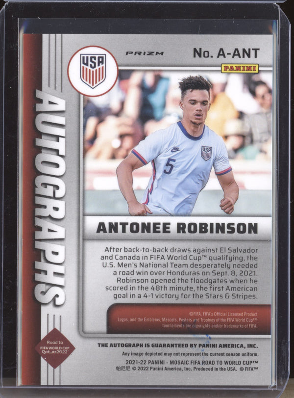 Antonee Robinson 2022 Panini Mosaic RTWC A-ANT Autographs