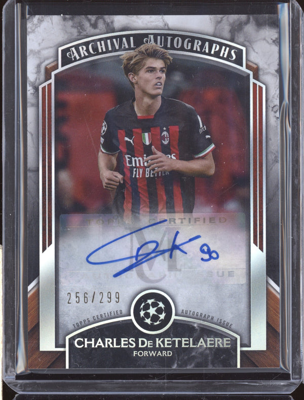 Charles De Ketelaere 2022-23 Topps Museum Collection UEFA Archival Auto 256/299