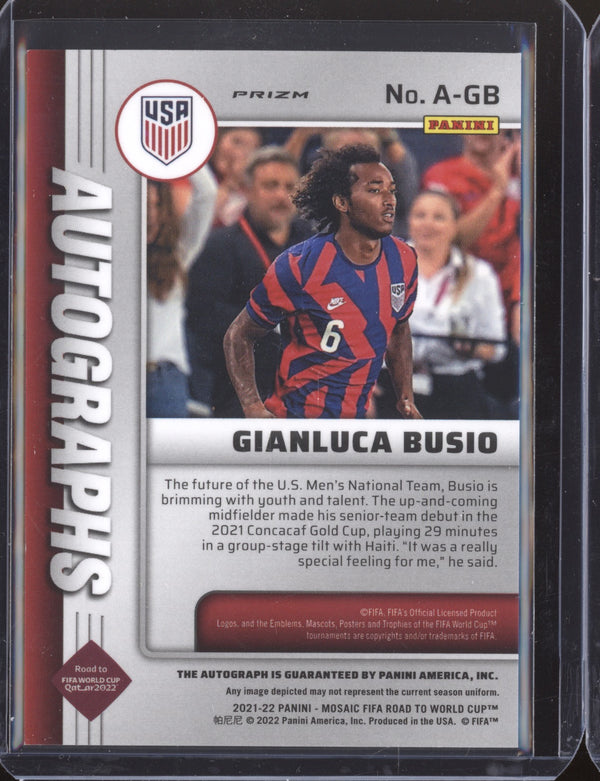 Gianluca Busio 2022 Panini Mosaic RTWC A-GB Autographs