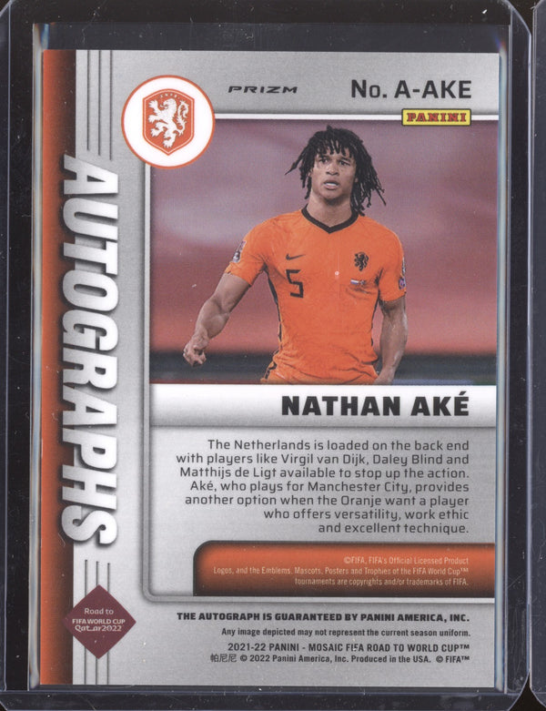 Nathan Ake 2022 Panini Mosaic RTWC A-AKE Autographs