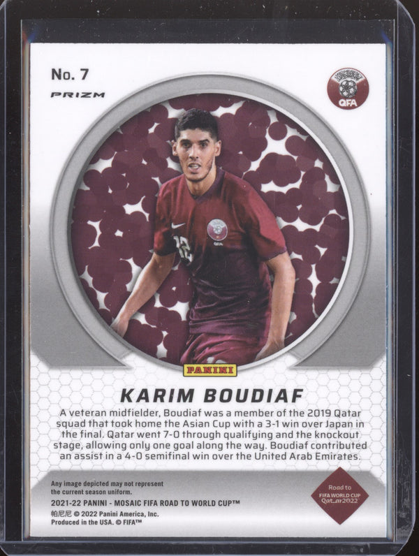 Karim Boudiaf 2022 Panini Mosaic RTWC 7 Men of Mastery Mosaic RC