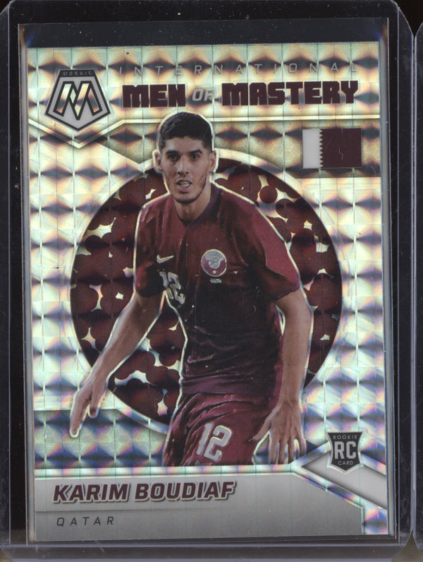 Karim Boudiaf 2022 Panini Mosaic RTWC 7 Men of Mastery Mosaic RC