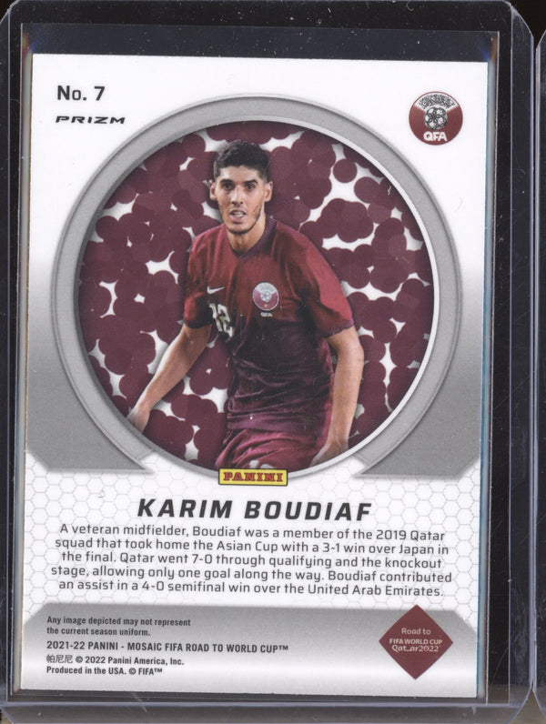 Karim Boudiaf 2022 Panini Mosaic RTWC 7 Men of Mastery Mosaic RC