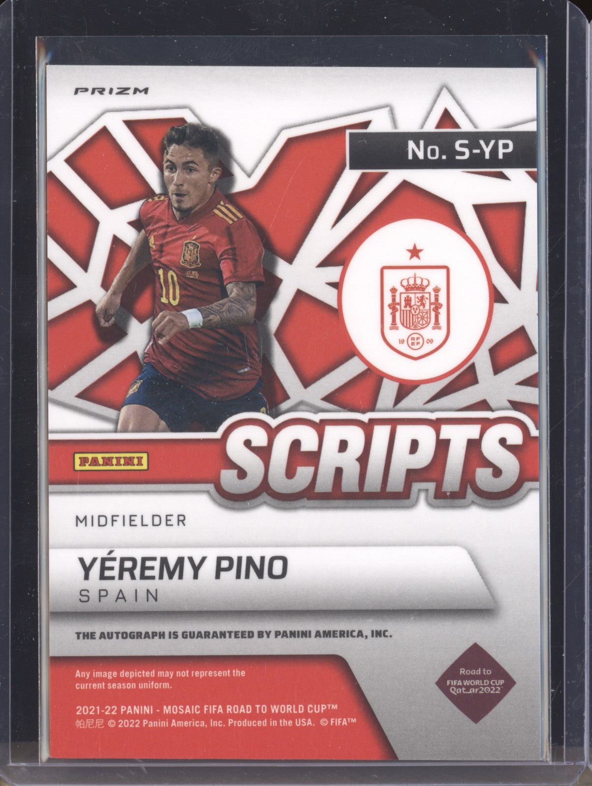 Yeremy Pino 2022 Panini Mosaic RTWC S-YP Scripts Auto RC