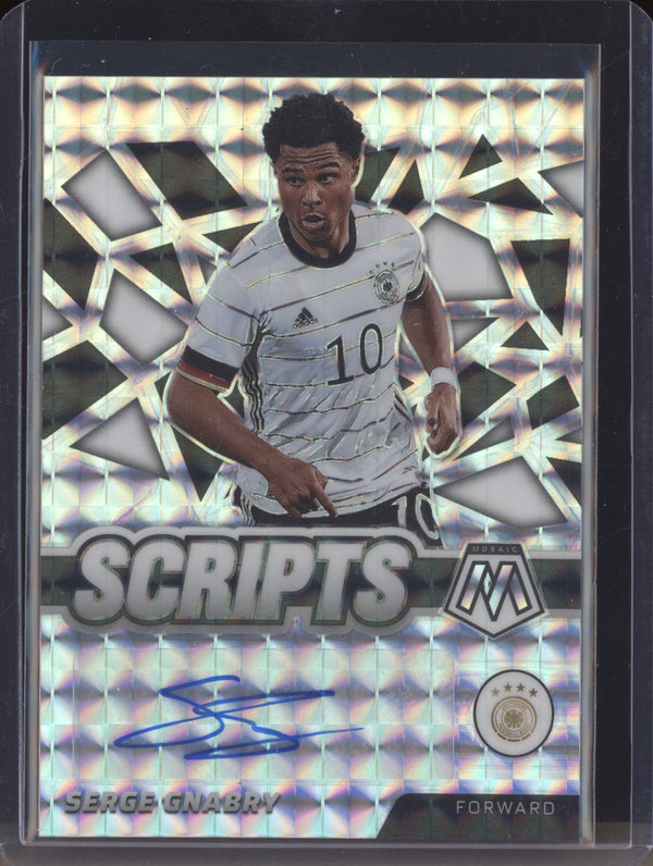 Serge Gnabry 2022 Panini Mosaic RTWC S-SG Scripts Auto