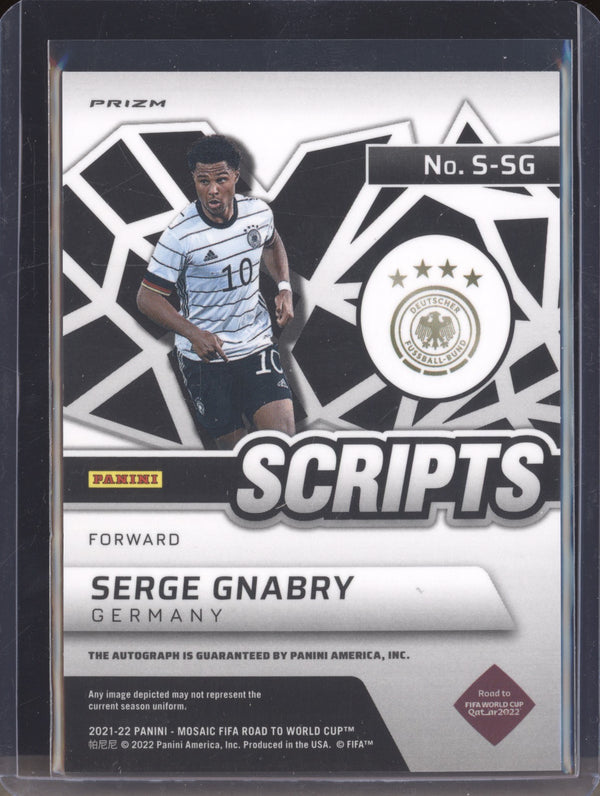 Serge Gnabry 2022 Panini Mosaic RTWC S-SG Scripts Auto