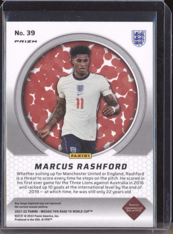 Marcus Rashford 2022 Panini Mosaic RTWC 39 International Men of Mastery Mosaic