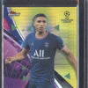 Achraf Hakimi 2021-22 Topps Finest UCL 80 Yellow Refractor 214/250