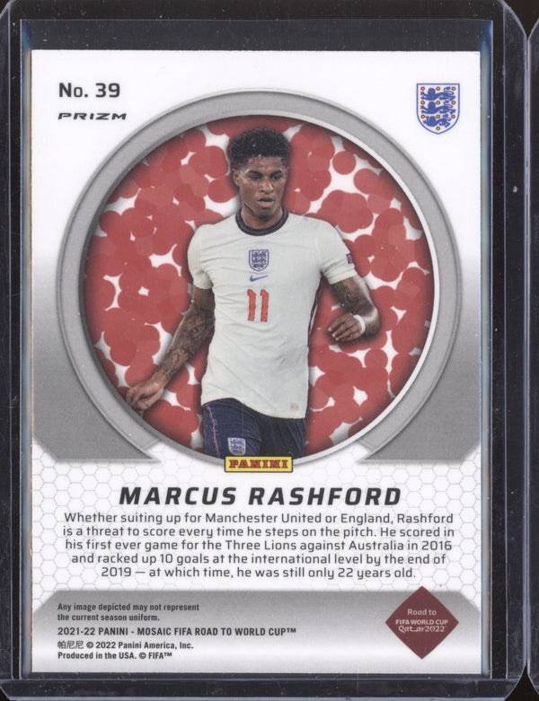 Marcus Rashford 2022 Panini Mosaic RTWC 39 International Men of Mastery Mosaic