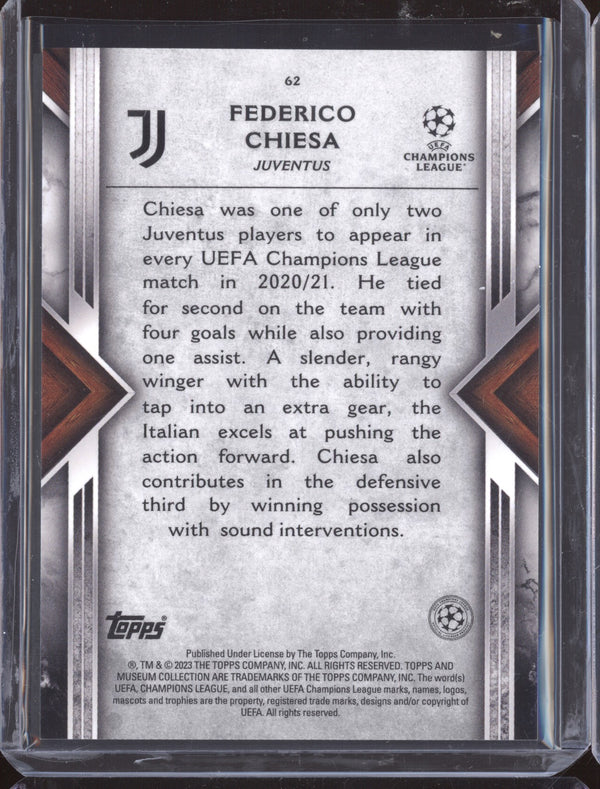 Federico Chiesa 2022-23 Topps Museum Collection UEFA 62 Copper 36/125