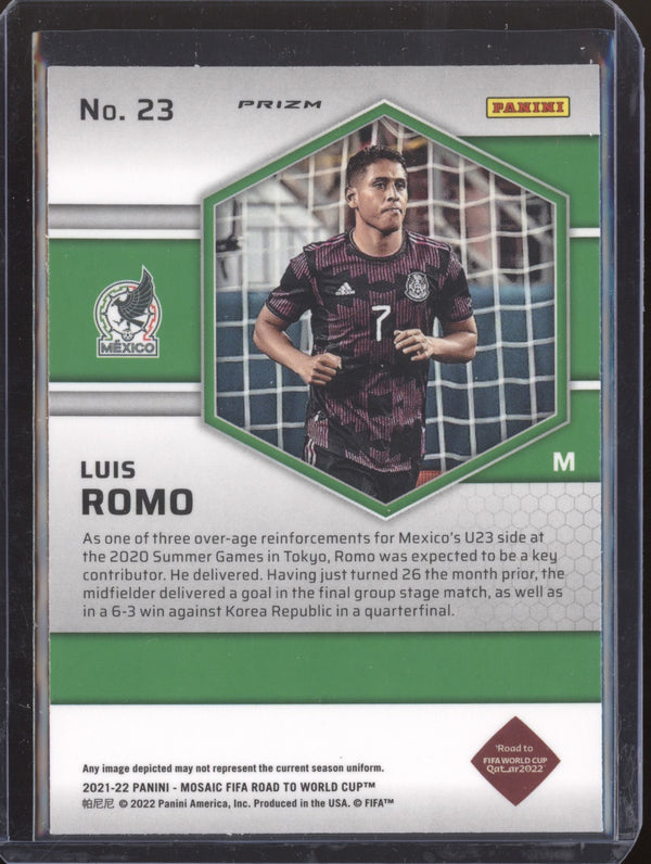 Luis Romo 2022 Panini Mosaic RTWC 23 Red RC