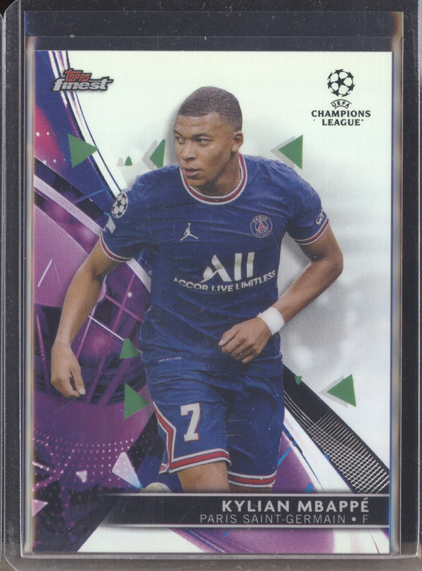 Kylian Mbappe 2021-22 Topps Finest UCL 50 Refractor