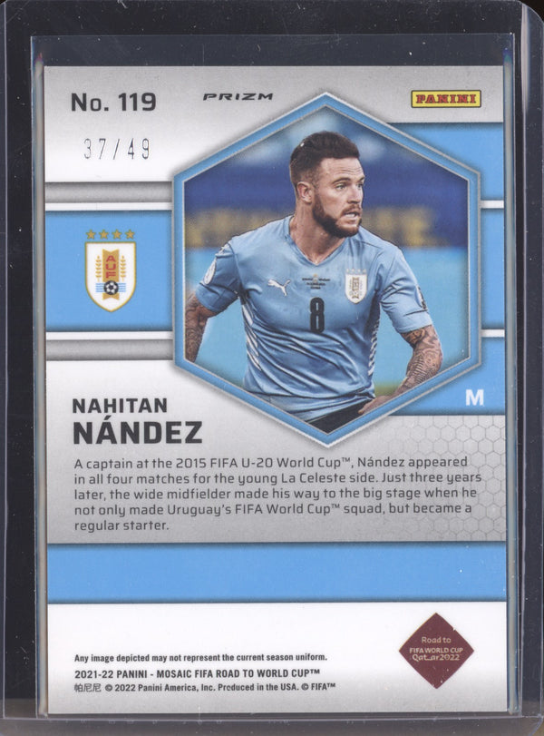 Nahitan Nandez 2022 Panini Mosaic RTWC 119 Purple 37/49