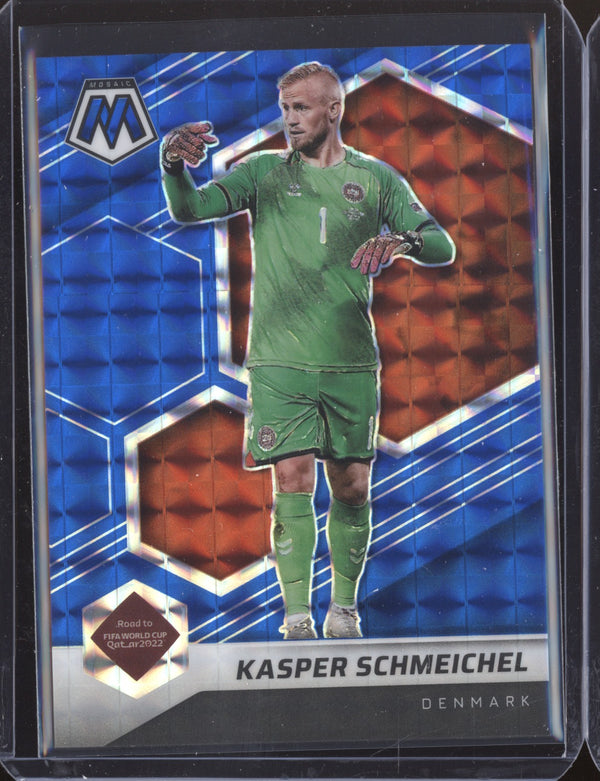 Kasper Schmeichel 2022 Panini Mosaic RTWC 151 Blue 82/99