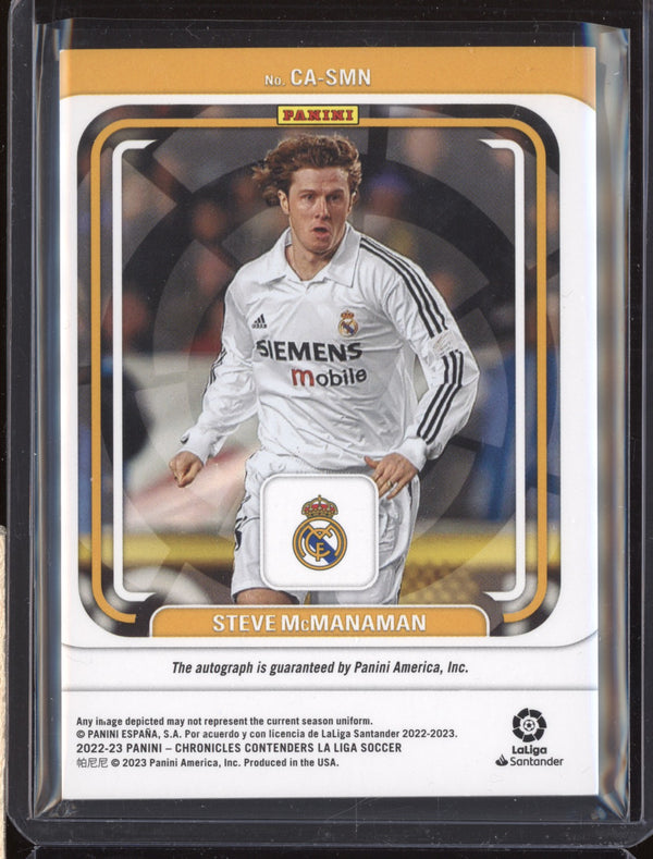 Steve McManaman 2022-23 Panini Chronicles Soccer Contenders Auto Silver 45/50