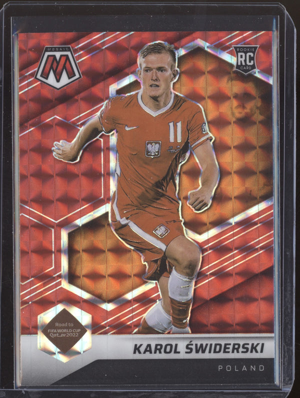 Karol Swiderski 2022 Panini Mosaic RTWC 54 Red RC