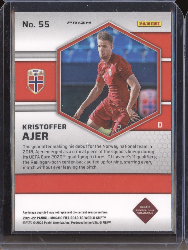 Kristoffer Ajer 2022 Panini Mosaic RTWC 55 Red RC