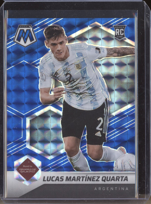 Lucas Martinez Quarta 2022 Panini Mosaic RTWC 14 Blue RC 74/99