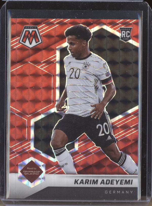 Karim Adeyemi 2022 Panini Mosaic RTWC 66 Red RC