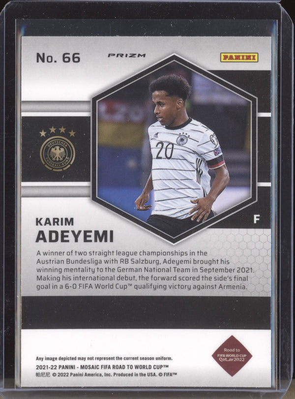 Karim Adeyemi 2022 Panini Mosaic RTWC 66 Red RC