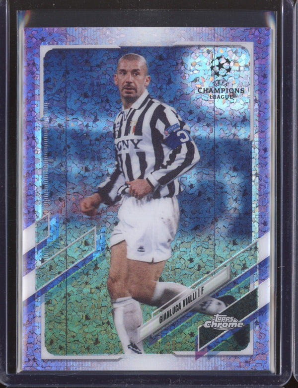 Gianluca Vialli 2020-21 Topps Chrome UCL 52 Purple Mini Diamond Refractor 74/250