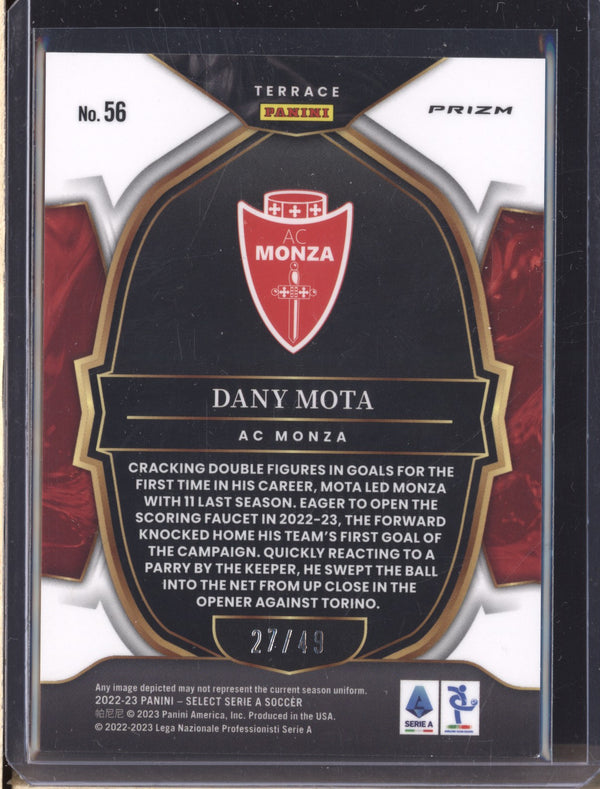 Dany Mota 2022-23 Panini Select Serie A 56 Terrace Purple RC 27/49