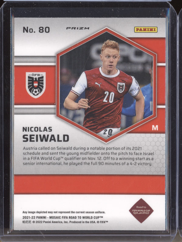 Nicolas Seiwald 2022 Panini Mosaic RTWC 80 Red RC