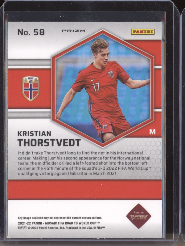 Kristian Thorstvedt 2022 Panini Mosaic RTWC 58 Red RC