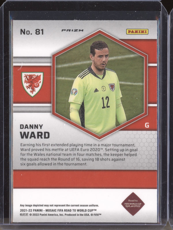 Danny Ward 2022 Panini Mosaic RTWC 81 Red RC