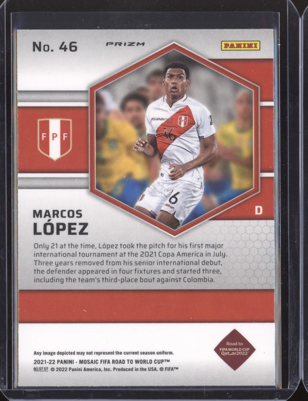 Marcos Lopez 2022 Panini Mosaic RTWC 46 Red RC