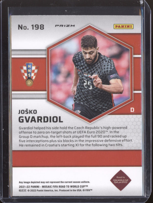 Josko Gvardiol 2022 Panini Mosaic RTWC 198 Red RC