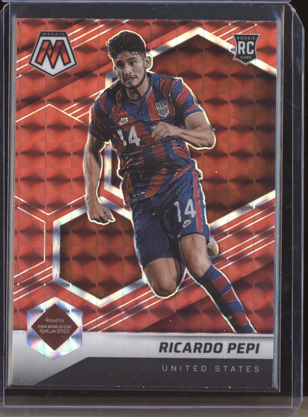 Ricardo Pepi 2022 Panini Mosaic RTWC 99 Red RC