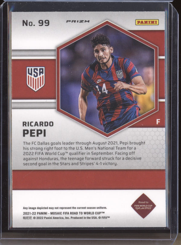 Ricardo Pepi 2022 Panini Mosaic RTWC 99 Red RC