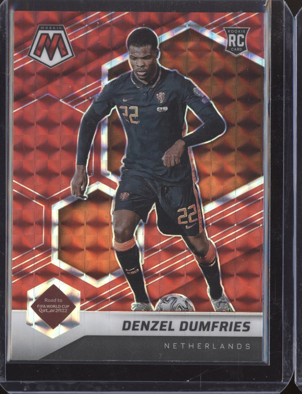 Denzel Dumfries 2022 Panini Mosaic RTWC 171 Red RC