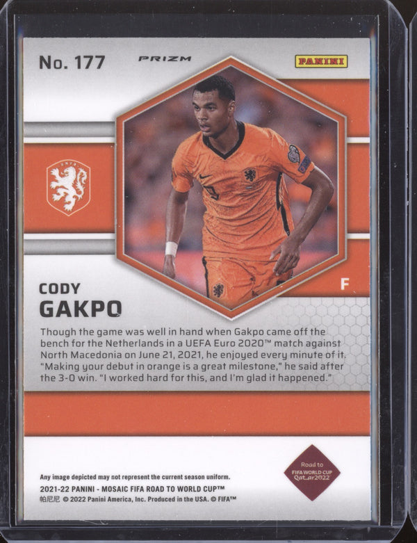 Cody Gakpo 2022 Panini Mosaic RTWC 177 Red RC