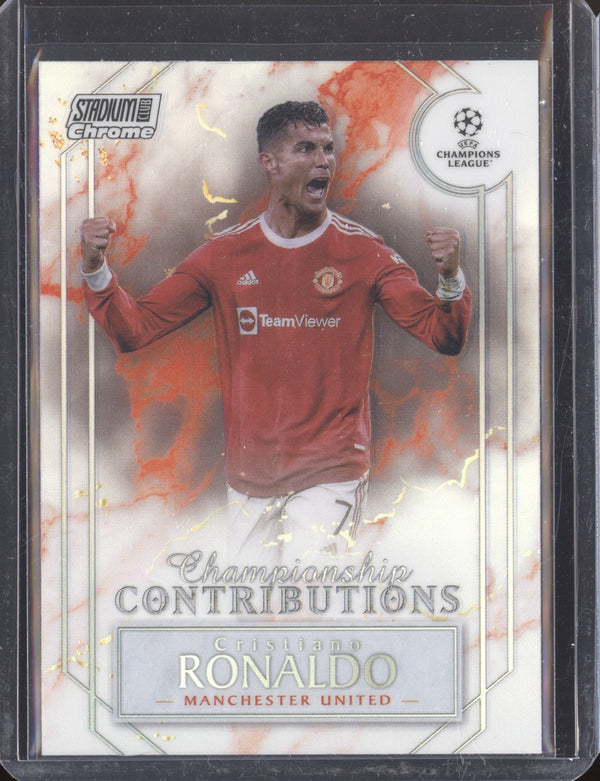 Cristiano Ronaldo 2021-22 Topps Stadium Club Chrome UCL CC-CR Championship Contributions