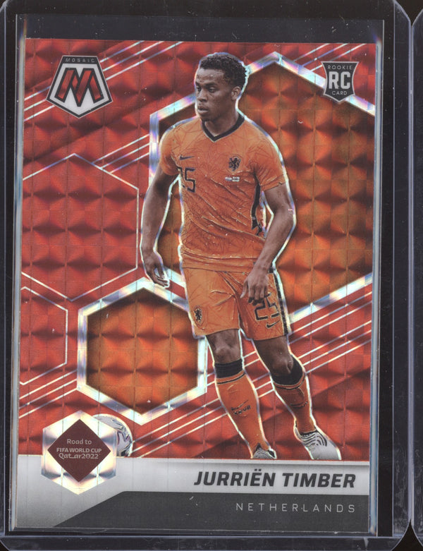 Jurrien Timber 2022 Panini Mosaic RTWC 178 Red RC