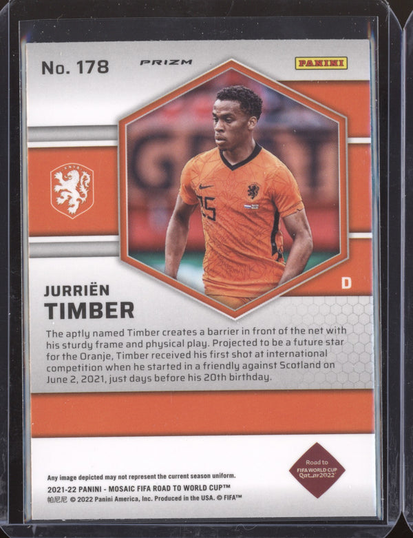 Jurrien Timber 2022 Panini Mosaic RTWC 178 Red RC