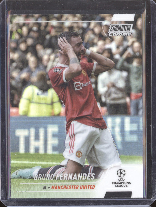 Bruno Fernandes 2021-22 Topps Stadium Club Chrome UCL 18 Refractor