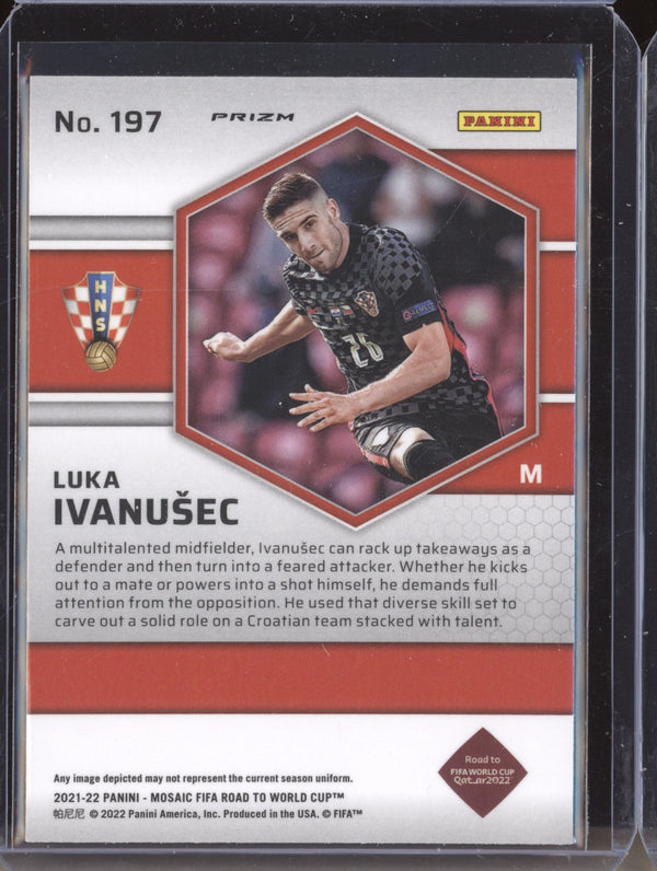 Luka Ivanusec 2022 Panini Mosaic RTWC 197 Red RC